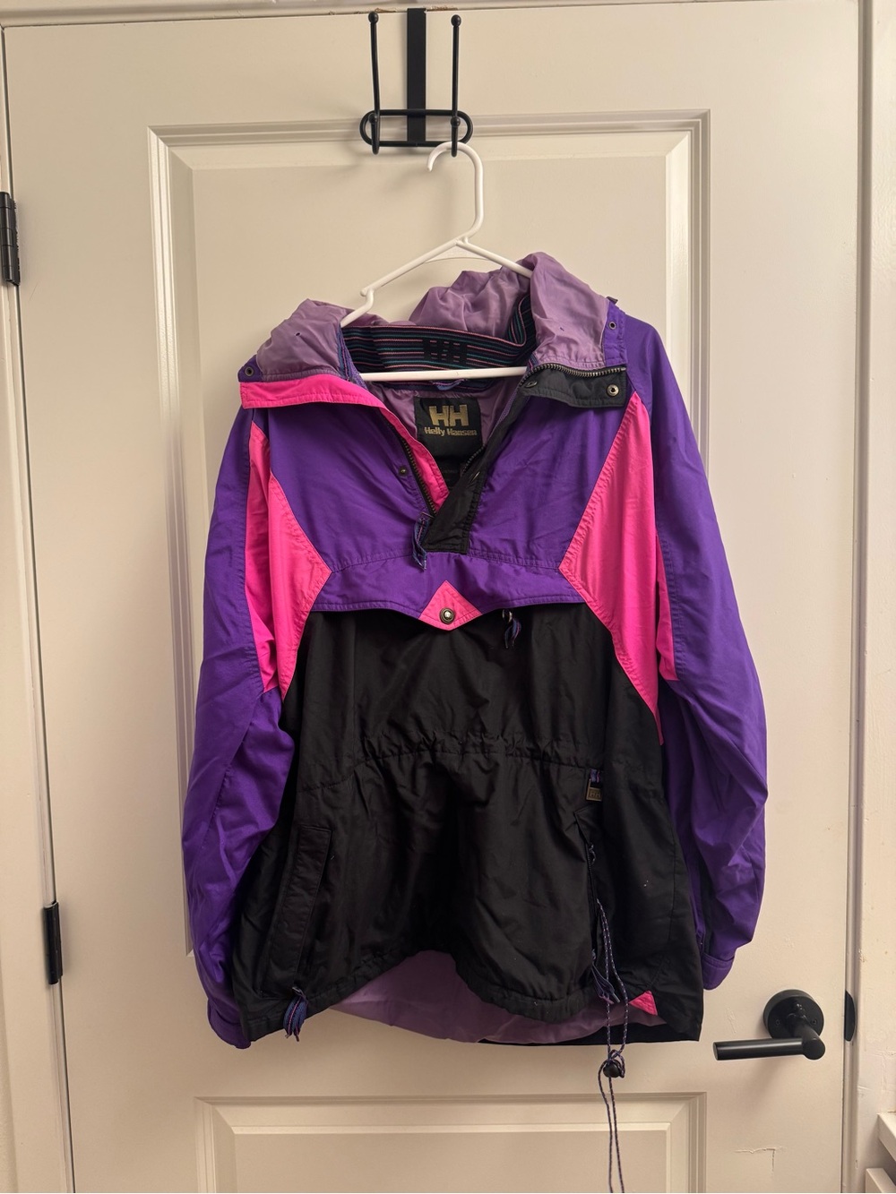 Helly Hansen Purple, Pink & Black Rain Anorak Vintage